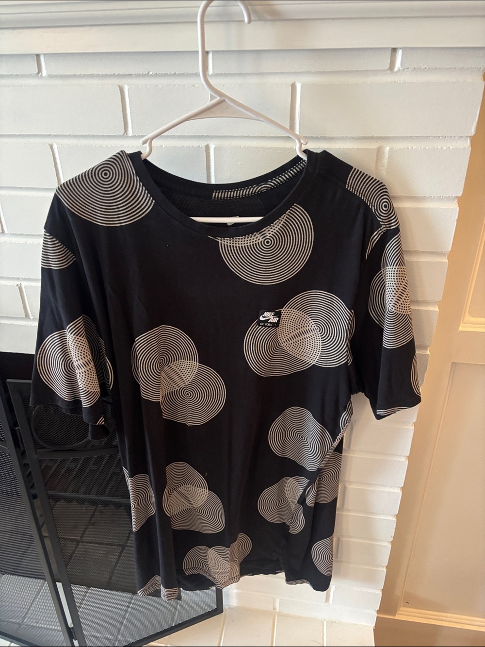 Nike Black Dress with White Circular Graphic Pattern